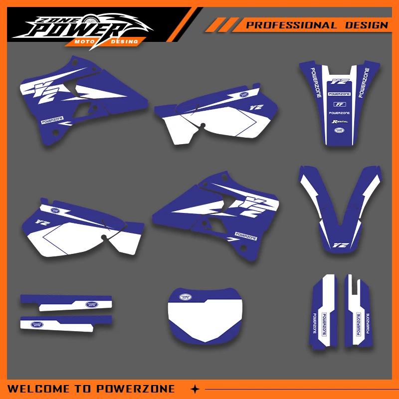 

Powerzone Graphics For YAMAHA YZ 1996 1997 1998 1999 2000 2001 YZ125 250 Decals Stickers Motorcycle Background Custom Design 01