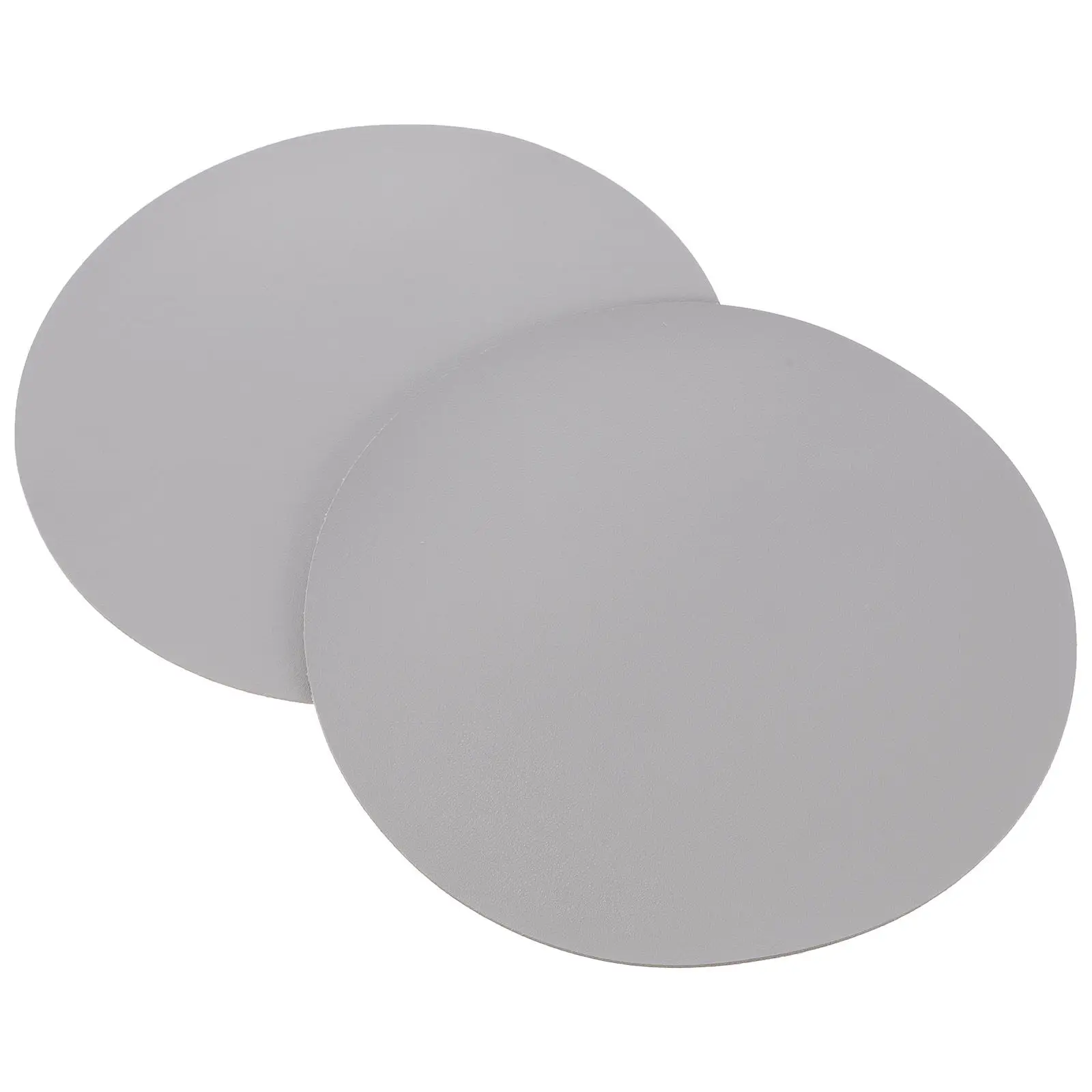 2Pcs Round Mouse Mats PU Soft Surface Anti Slide Ergonomic Support Lightweight Easy Carry Ideal for Home Office Gaming