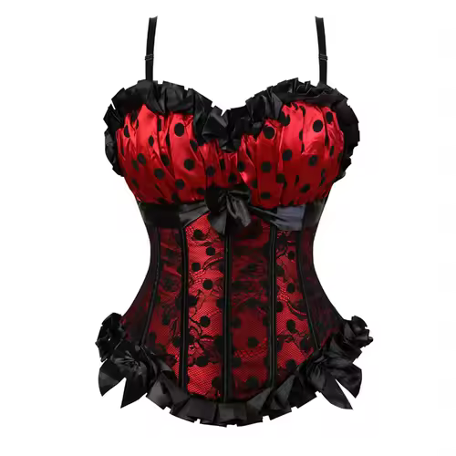 Women Corset with Straps Black Overbust Corset Plus Size Floral Jacquard Corset Zipper Top Gothic Steampunk Corset Bustier - Image 7