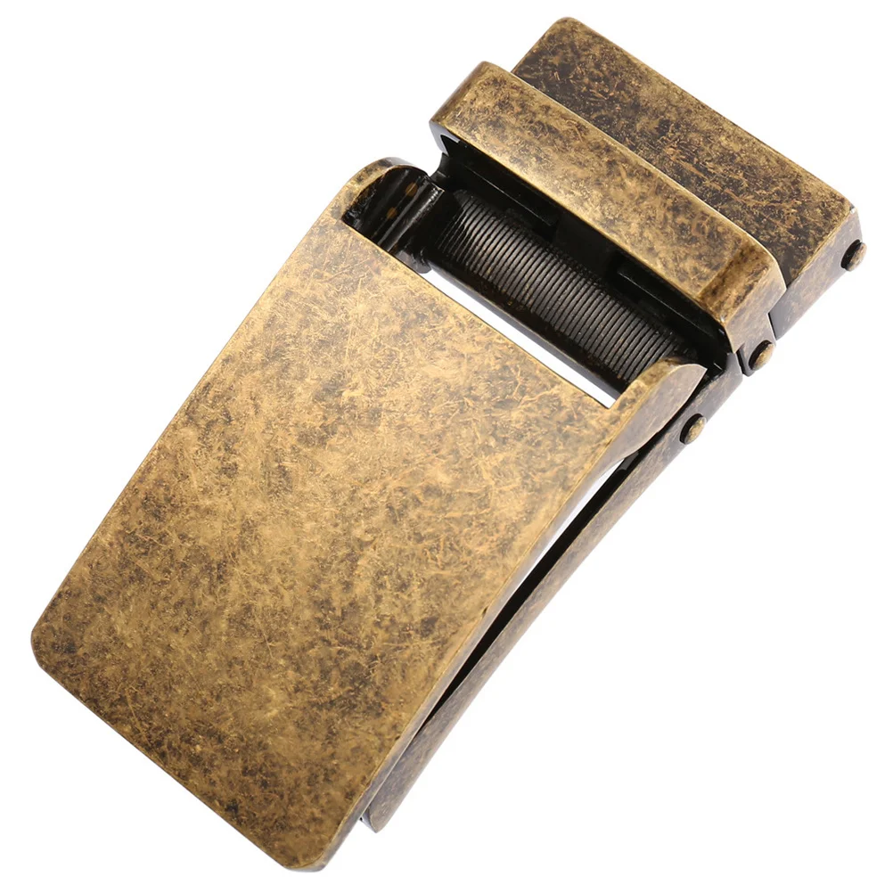 

2Pcs Belt Buckle Scratch Resistant Alloy Unique Black Design for Men's Belt Formal Business Ratchet Buckle