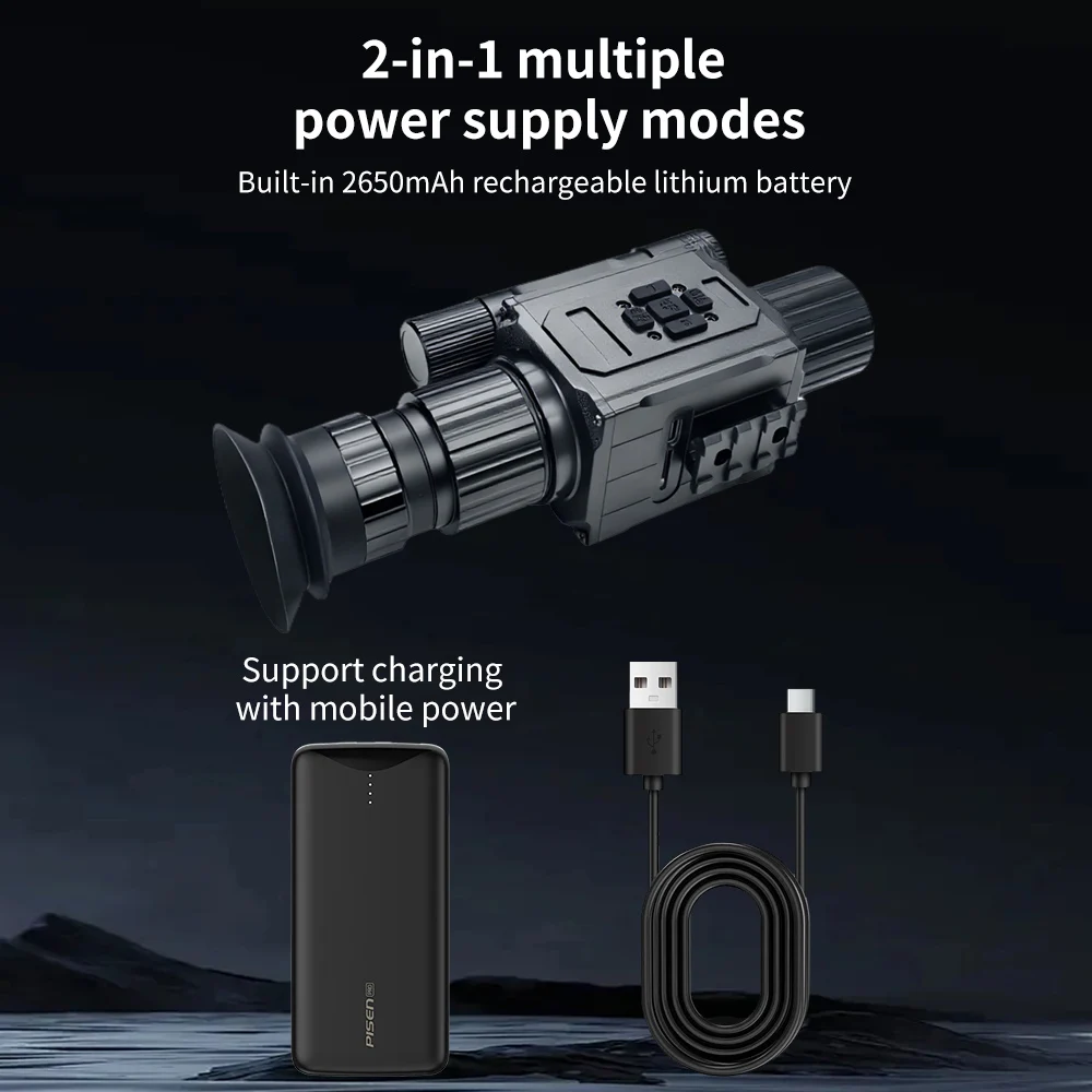 AI ZOOM X5 مشهد بندقية خارجي، جهاز رؤية ليلية للصيد دقة 1920*1080، كاميرا صيد مرئية تصل إلى 400 متر #6