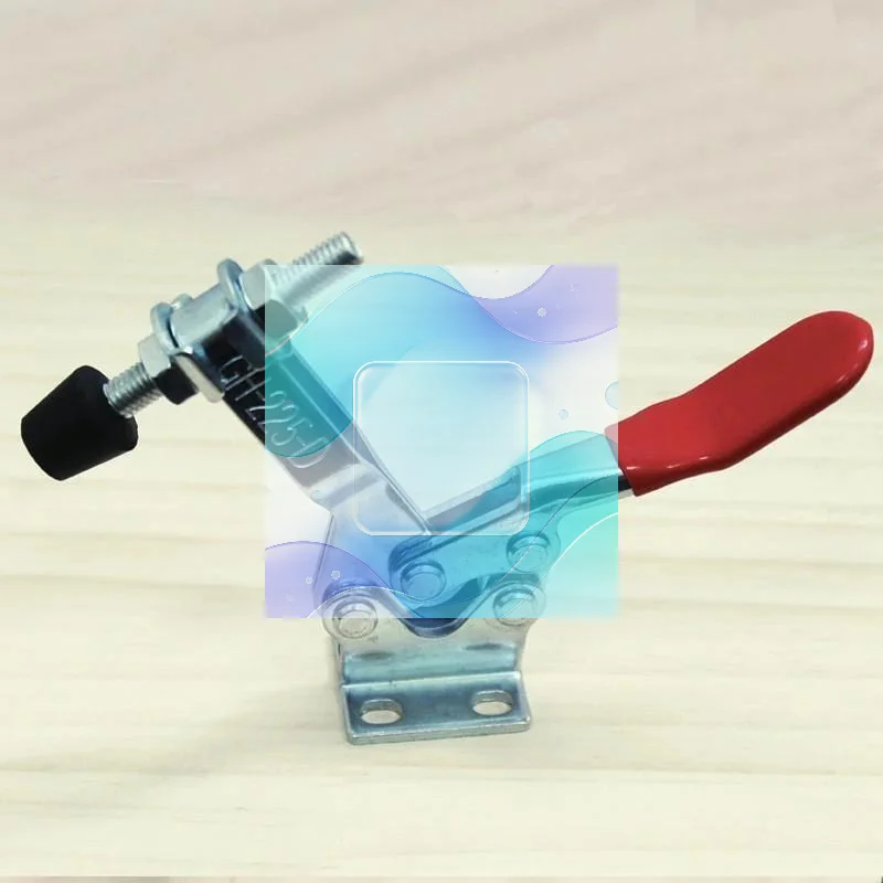 GH-225-D Toggle Clamp, Horizontal Quick-Release Clamp with Antislip Rubber Pressure Tip, 227kg Holding Capacity, Holding Tool