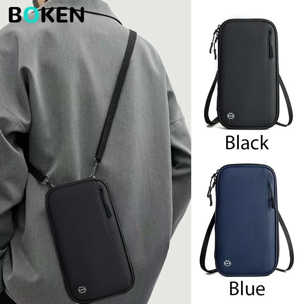 

Travel Document Organizer Passport Holder Bag Waterproof Passport Holder with RFID Blocking Passport Wallet Pocket Family Trip