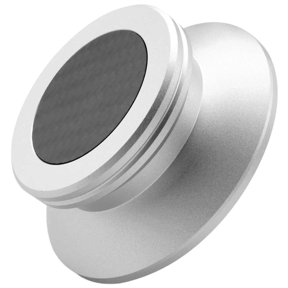 Estabilizador de peso para discos con almohadilla protectora suave para perfil de tocadiscos de disco LP de vinilo Hifi (plateado)