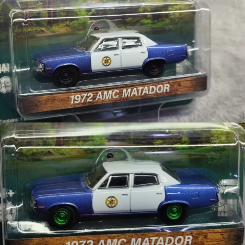 

Diecast GreenLight 1:64 Scale 1972 AMC MATADOR Police Car Alloy Car Model Collectible Toy Gift Souvenir Display Ornament