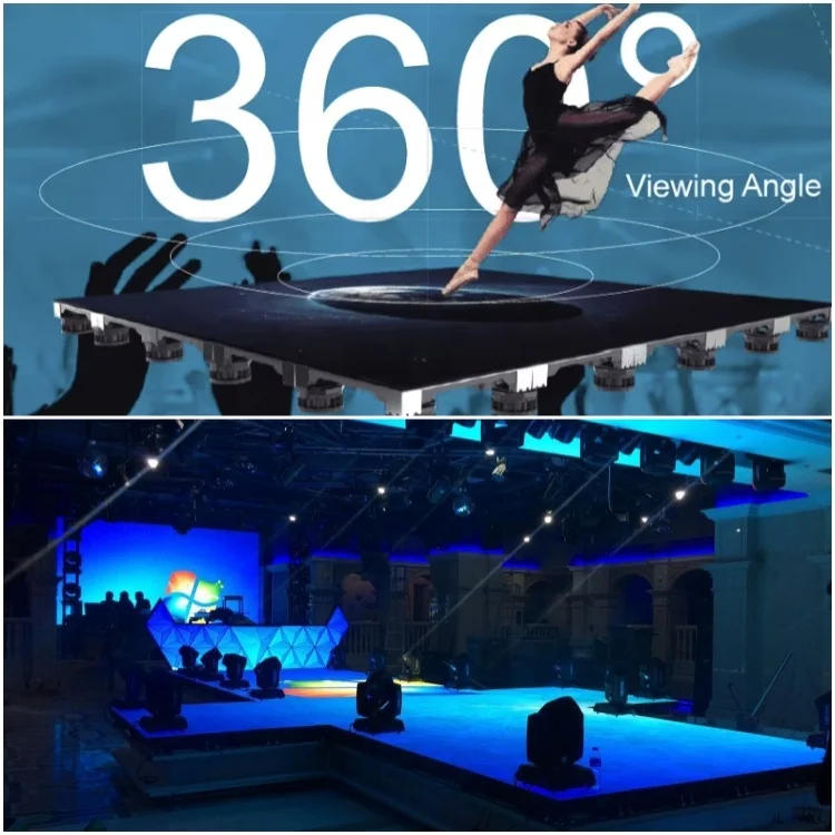 P3.91 سهلة التركيب ثلاثية الأبعاد أرضية الرقص LED التفاعلية أرضية الرقص شاشة LED للحانات والمسرح والفنادق ومراكز التسوق #4