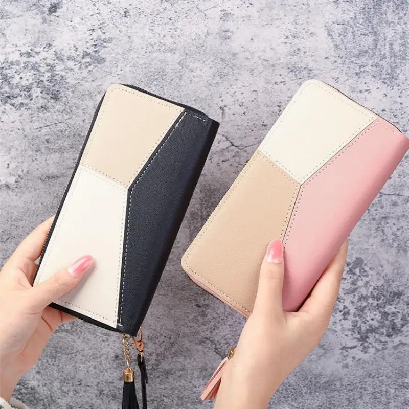 Fashion Zipper Wallet Women Long Purse Handbag Coin Purse Card Holder Pu Leather Billfold Clutch
