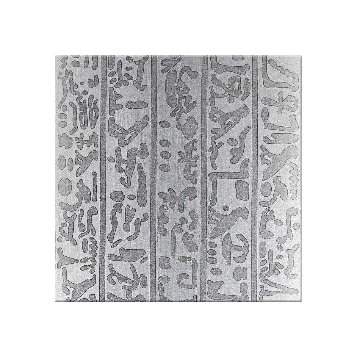 Durston Multi‑Design Glyph Pattern Plate 3mm Hardened Steel 63×150mm for Jewelry Ring Band Texturing Embossing