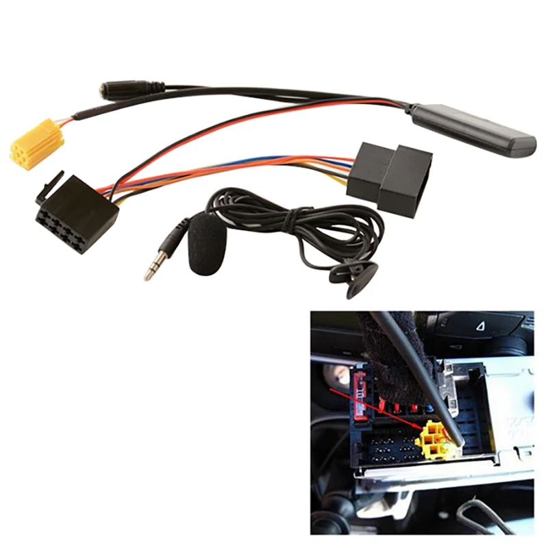 Car Microphone Hands Free Radio Aux Input Adapter Stereo Bluetooth Auxiliary Audio Cable for Alfa Romeo Fiat