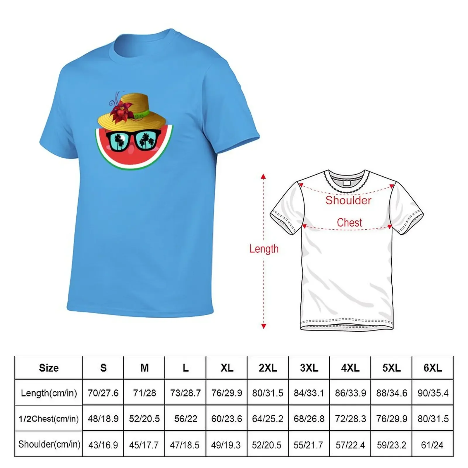 Hello Summer Watermelon T-shirt customizeds cute tops animal prinfor boys Men's clothing