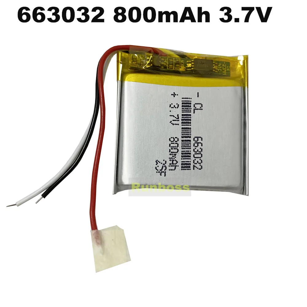 1-10pcs 663032 3.7V 800mah Battery for JBL Everest Elite 300 E45 E45BT E55BT DUET BT GBL Live 650BT NC Headset Children'S Watch