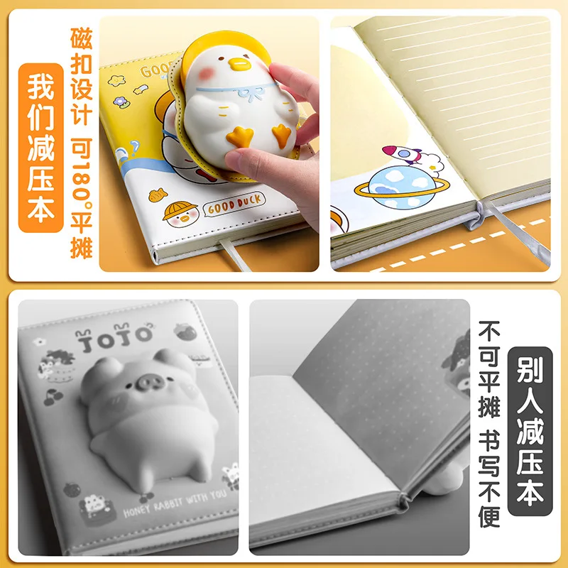 Decompression Notebook, Decompression Notebook, Cute Girl Heart, Creative Cartoon Hand Ledger, High Beauty Diary, Gift For Stude