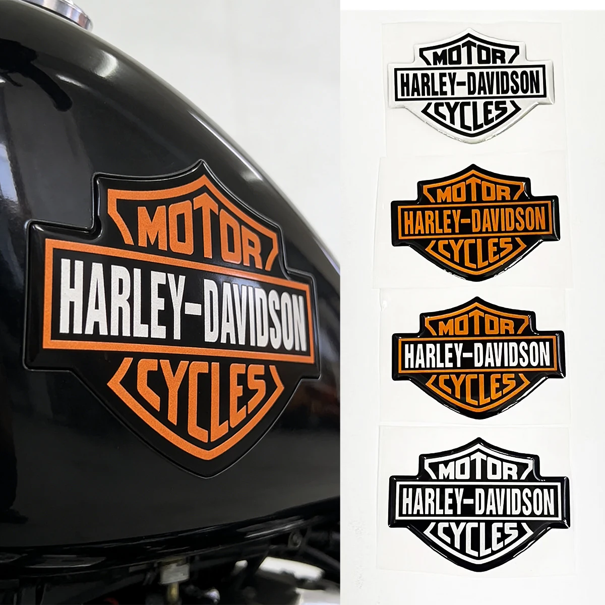 3D Gel Harley Davidson Pegatina Logo Motocicleta Tanque Casco Bicicleta Emblema Calcomanía