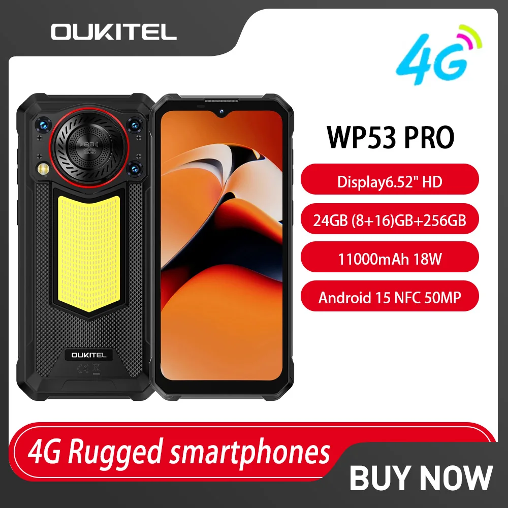 NEW OUKITEL WP53 PRO 4G Rugged Smartphone 6.52