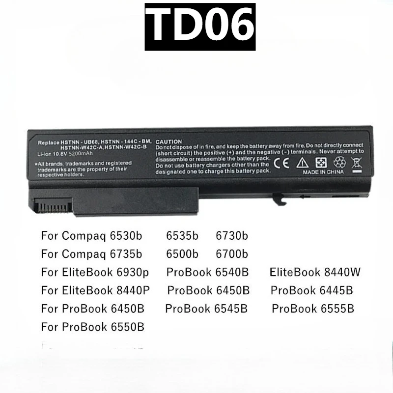 For HP/Compaq EliteBook 6930p 8440p 482962-001 532497-421 583256-001 586031-001 TD06 Laptop Battery 10.8V 5200mAh with Tools