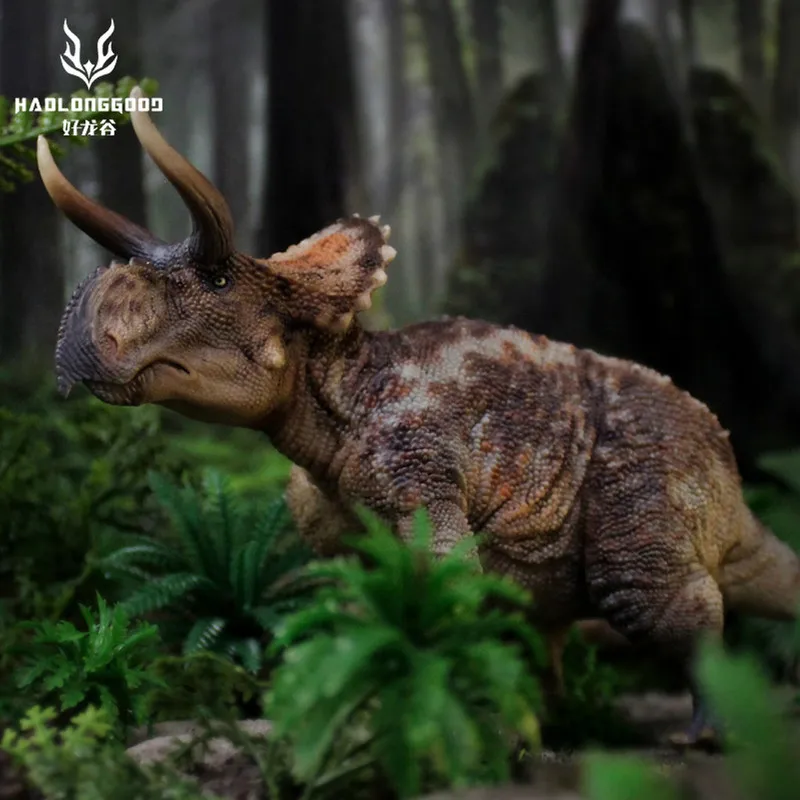 Genuine Haolonggood Pteroceratops Action Figure 1:35 Scale Jurassic Dinosaur Model Collectible Trendy Toy For Children Gifts