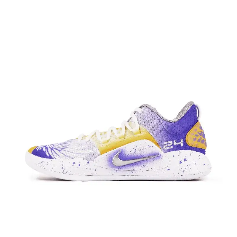 【Customize】Nike Hyperdunk X Basketball Shoes Men Low-top Purple/gold/white Sneakers shoes AR0465-100