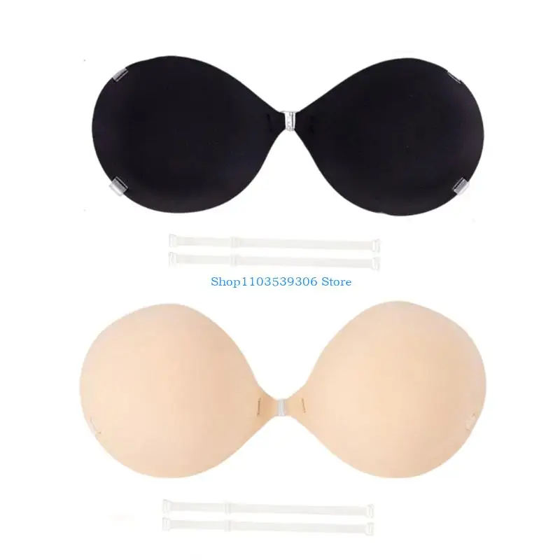 400A 2pcs Women Thickened Nipple Pasties Adhesive Strapless Bras For Backless Dresses