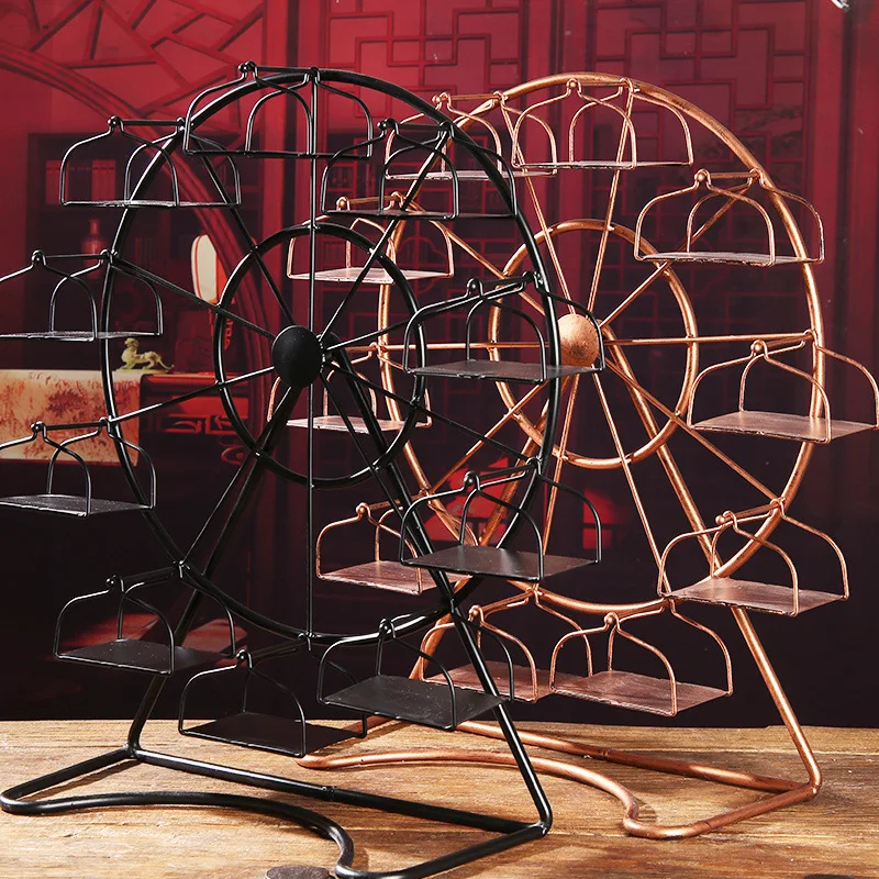 Creative rotating ferris wheel barbecue rack personalized sushi plate restaurant cooking utensils view 3