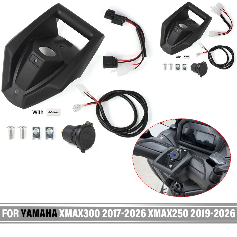 FOR YAMAHA X-MAX 300 XMAX300 XMAX250 125 2017-26 Motorcycle GPS Phone Navigation Bracket Wireless USB Charging Port Holder Mount