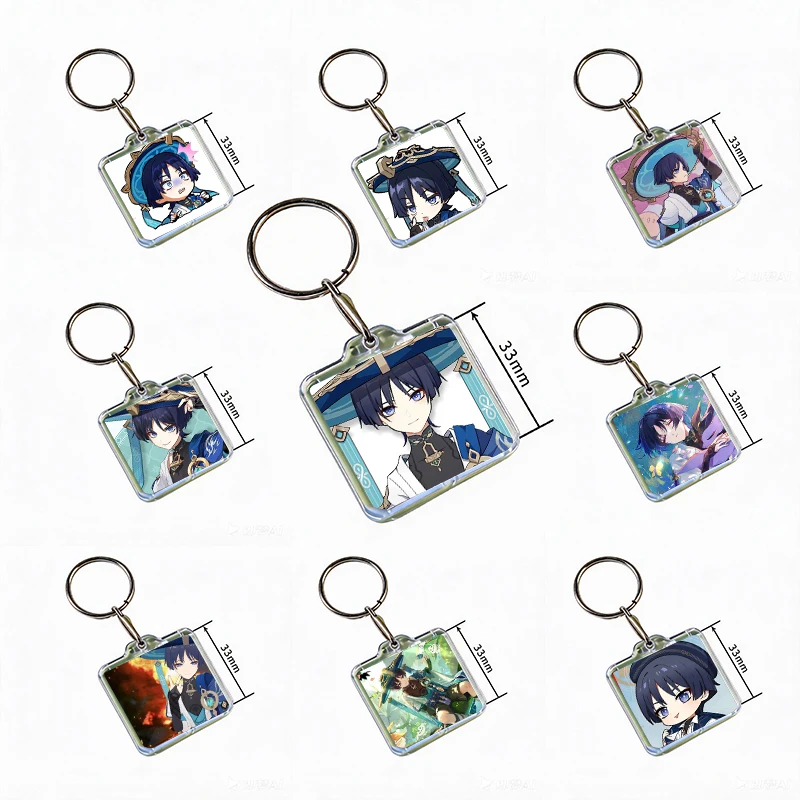 Genshin Impact Wanderer Acrylic Keychain Handmade Hanging Ornaments Clothes Backpack Decoration Accessories Gifts with Friends