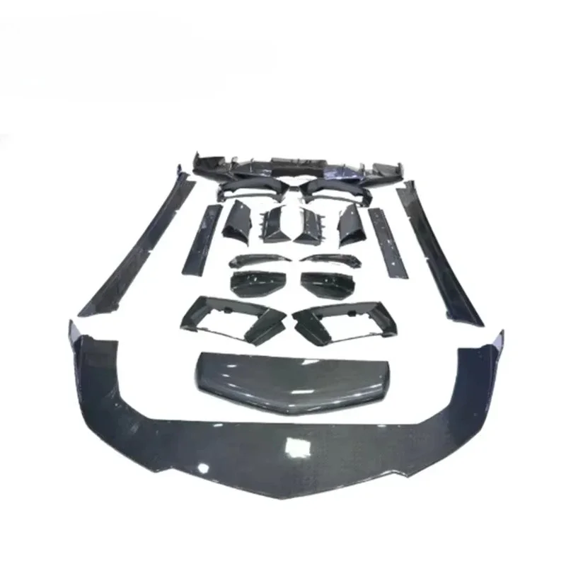 Kit de Carroceria Avent LP700 Upgrade para Estilo DMC 2011+ em Fibra de Carbono Luxuosa para Lambo LP700, Spoiler Dianteiro, Difusor Traseiro e Soleira Lateral