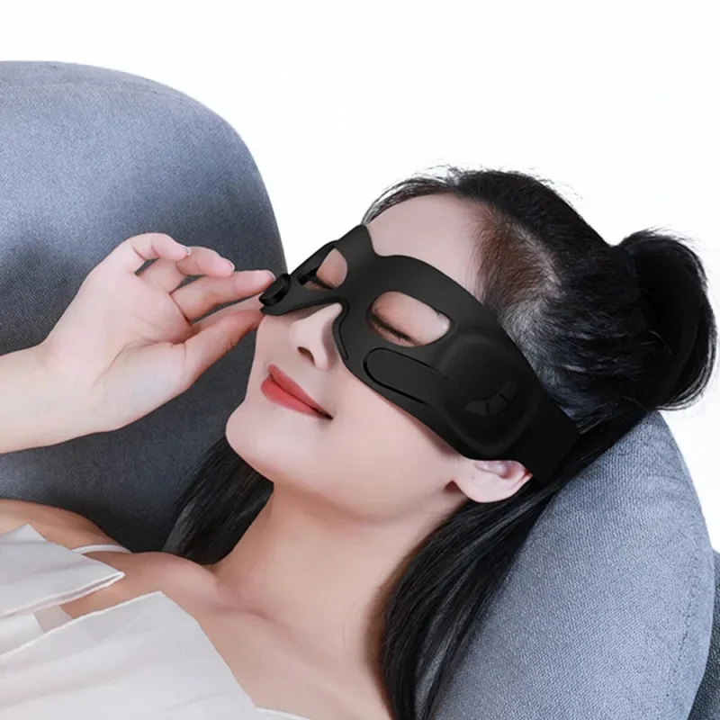 Beauty Wearable Eye Massager Masked Dark Circle Eye Care  Heated Silicone Mask Device