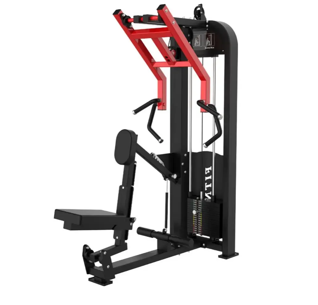 

Commercial Gym Fitness Equipment Pull Back Pin Loaded Machine Double Pull Back Trainer Vertical Row