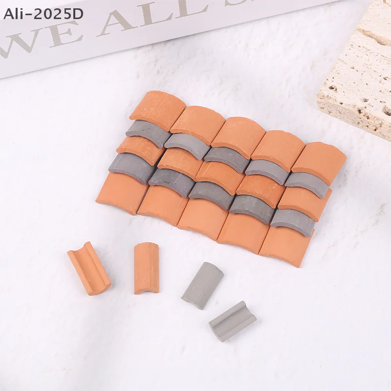 

60 Pieces Mini Roof Tiles For Landscaping Miniature Roof Tiles Small Roof Tiles For Dollhouse Parts,1/16 Scale