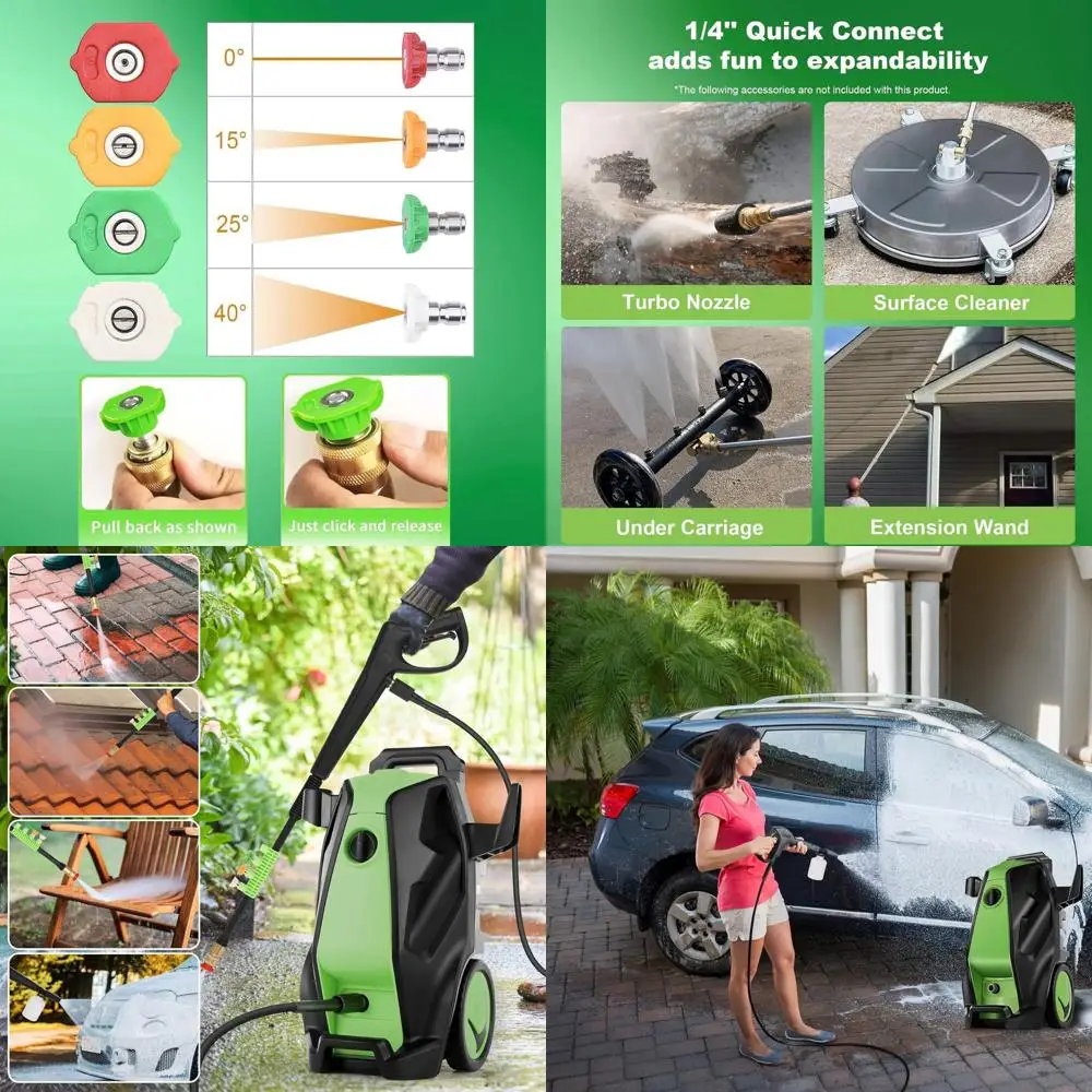 

Мойка высокого давления 5000 PSI, 3.9 GPM с бутылкой для моющего средства, 4 насадками, шлангом 33 фута для дома, автомобилей, подъездных путей, патио, террас и