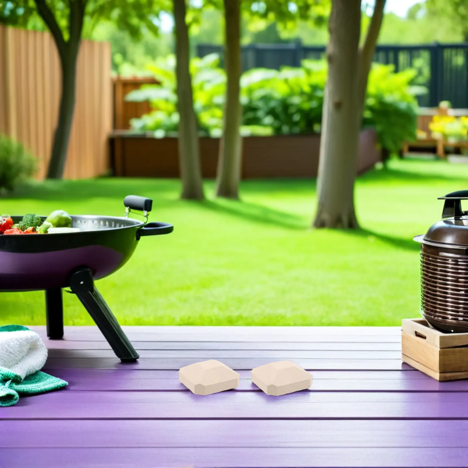 8Pcs Reusable Ceramic Grill Blocks High Temperature Resistant Gas Grill Briquettes Heat Retention Stones Bbq Ceramic Diffuser