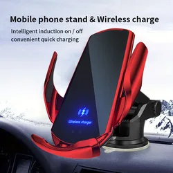 Car Wireless Charger Magnetic Automatic Car Mount Phone Holder For iPhone Xiaomi Samsung Infrared Induction Car Fast Charging