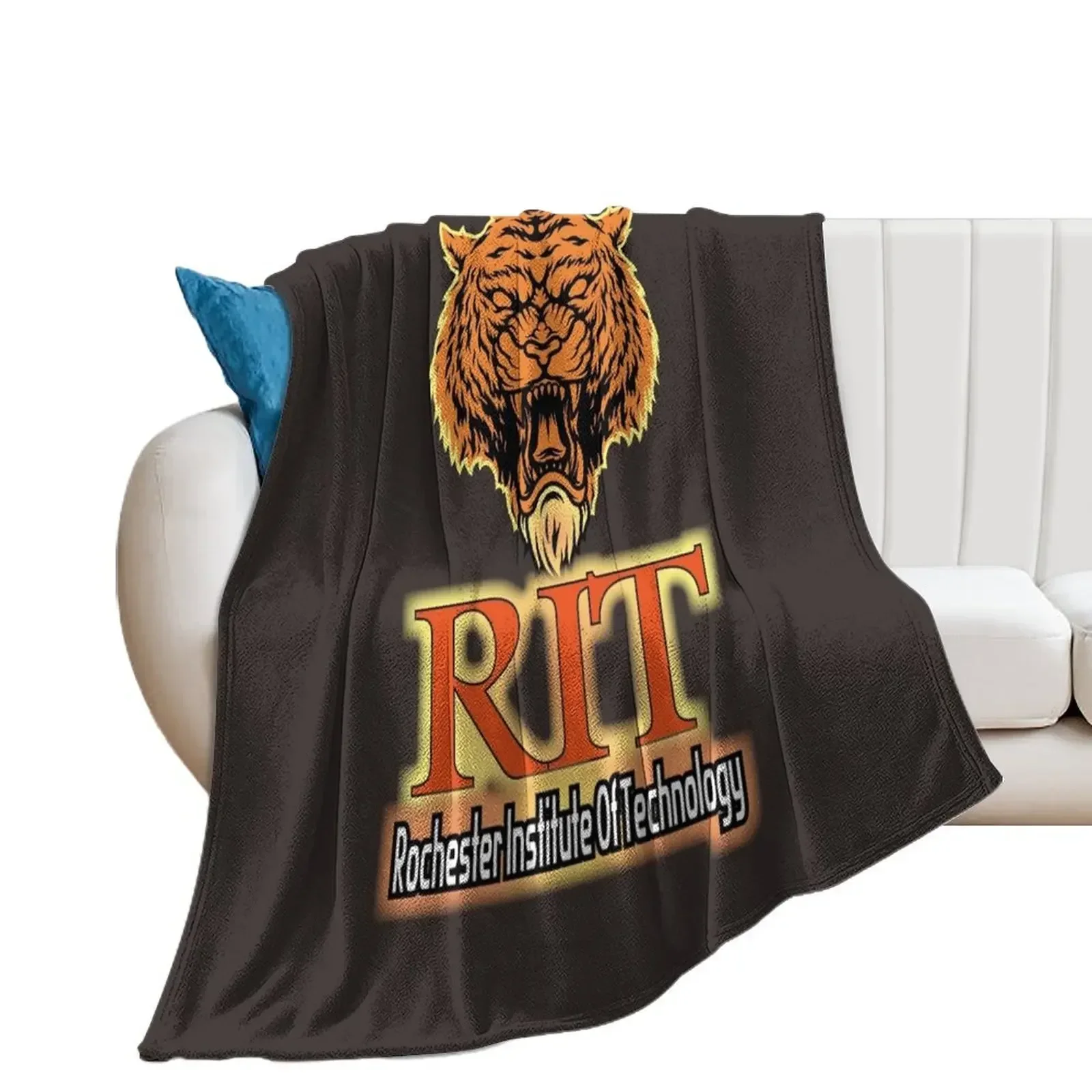 Rochester Institute of Technology TIGERS RIT Throw Blanket Bed For Baby Giant Sofa Blankets