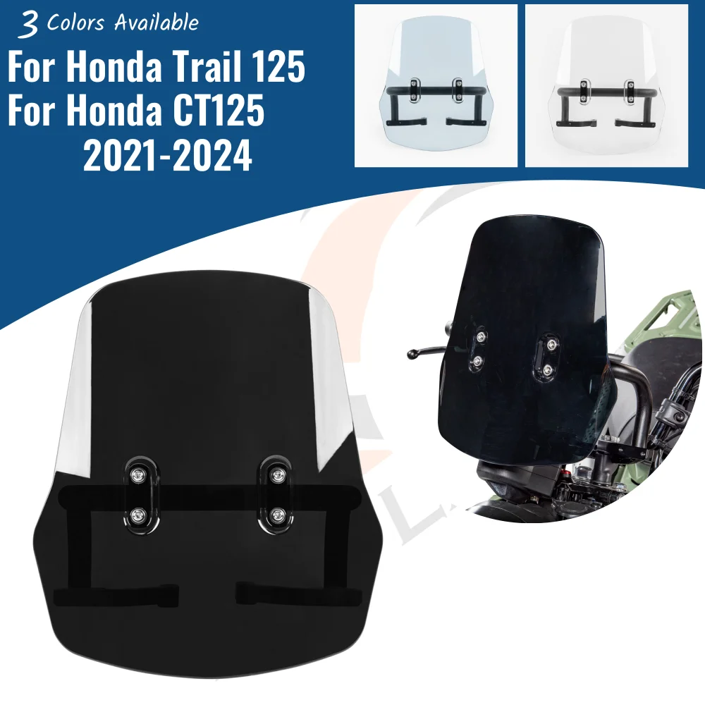 

Motorcycle Front Screen Wind Shield Accessories For Honda Trail125 CT125 2021-2024 CT 125 Windshield Windscreen Air Deflector