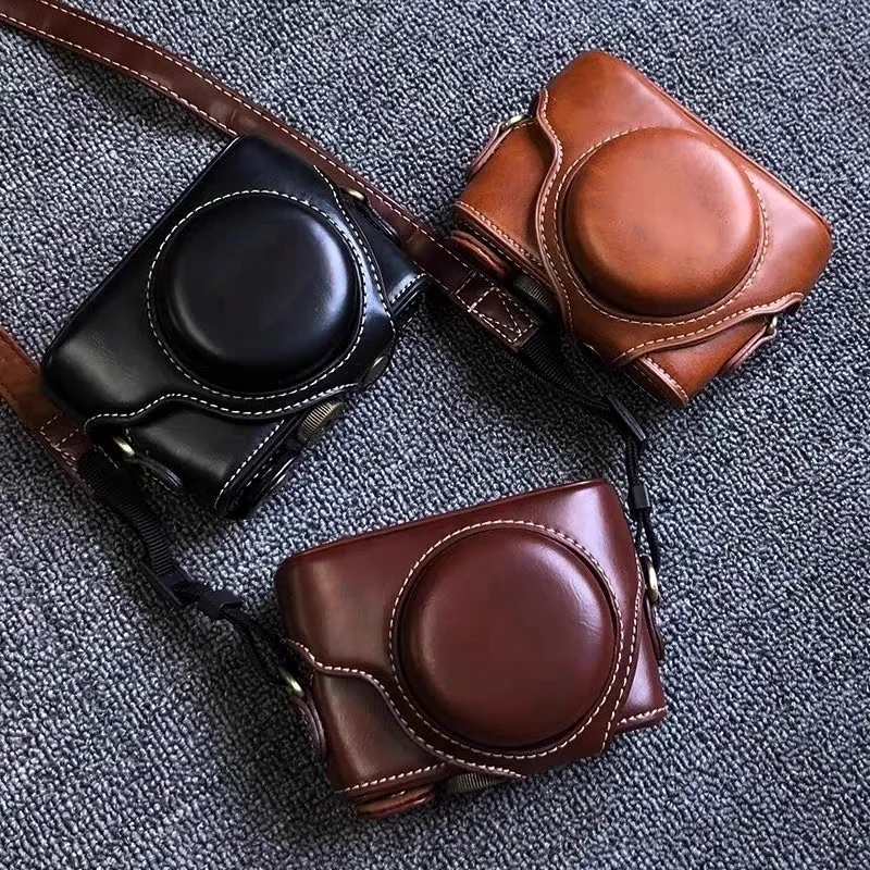 Capa de couro para câmera, capa para SONY DSC-RX100 M2 M3 M4 M5 M6 M7