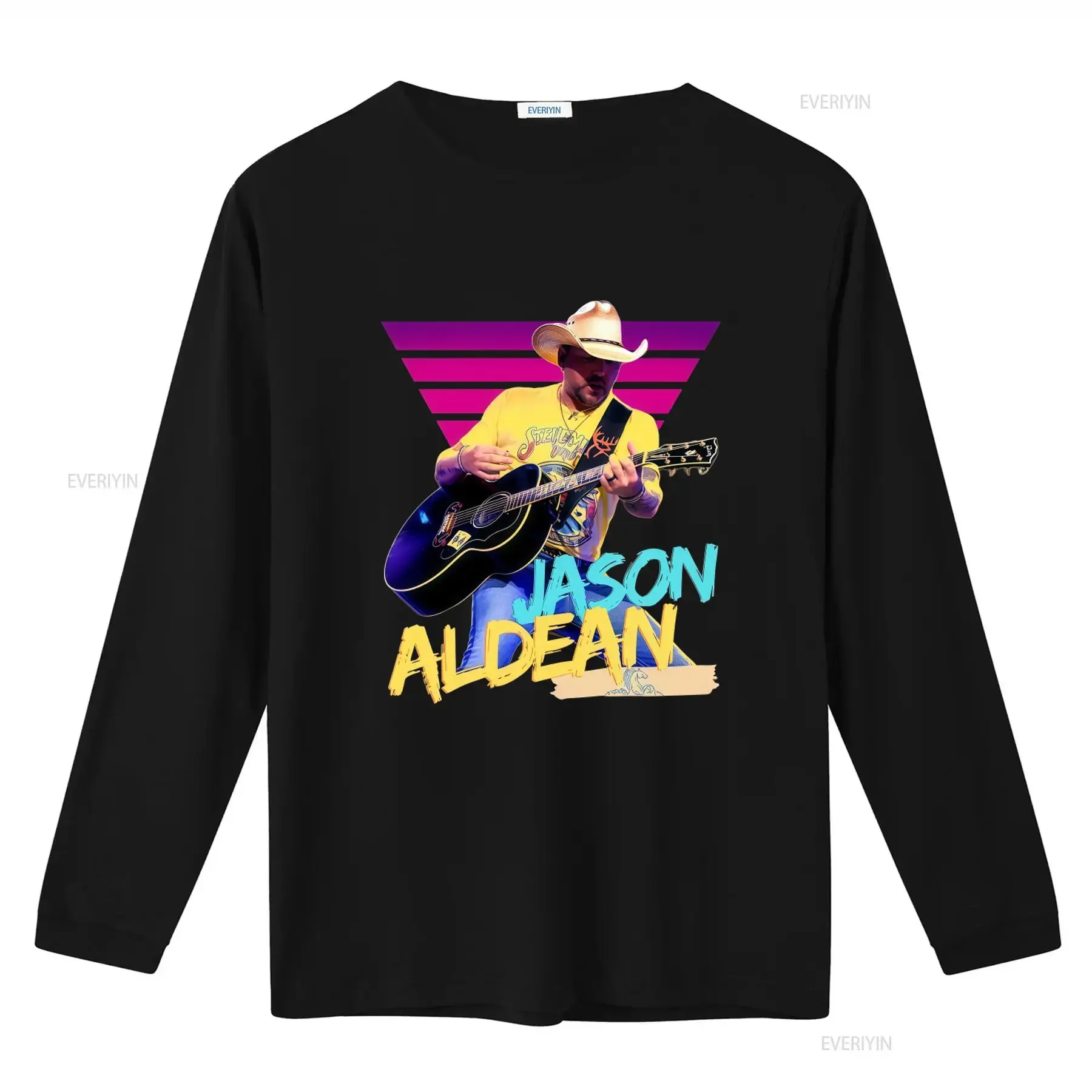 Retro Music Jason Aldean Design T Shirt for Country Rock Singer Lovers Stylish Print Comfortable Cotton Fabric vintage Washed