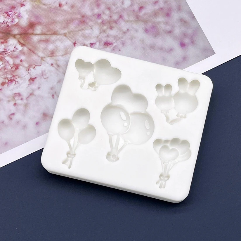 Heart Balloon Design Silicone Sugarcraft Mold Resin Tools Cupcake Baking Mould Fondant Cake Decorating Tools