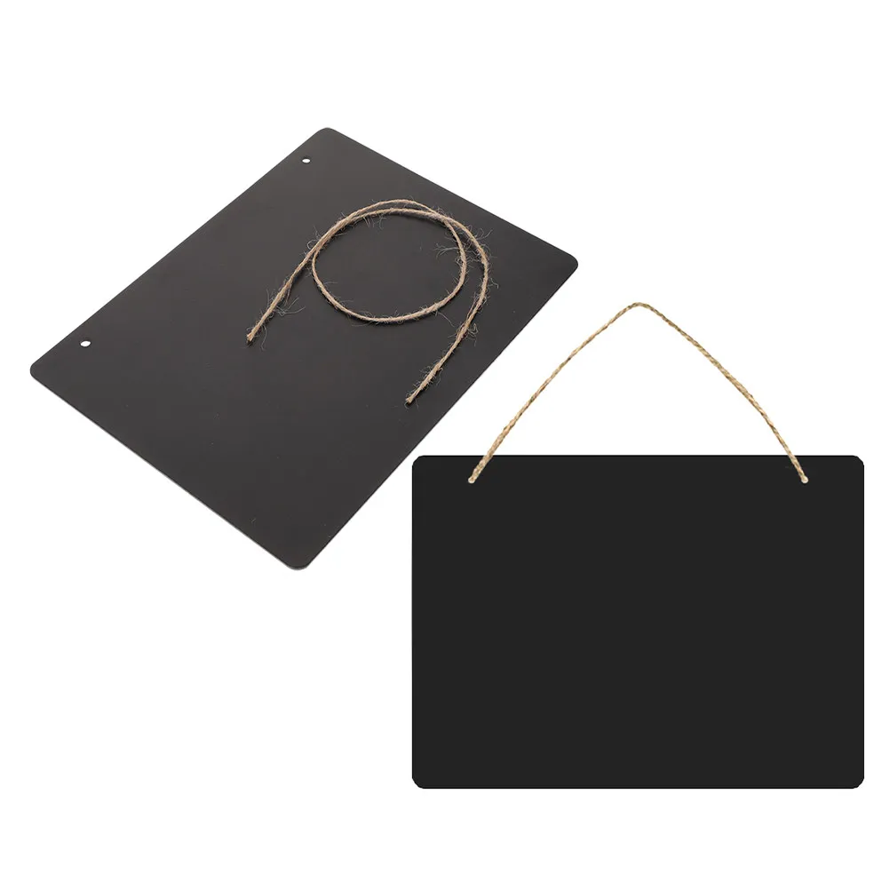 

Wooden Hanging Chalkboard Double Sided Vintage Erasable Message Board Kitchen Wedding Party Memo Signs 23x17cm Hanging Tags