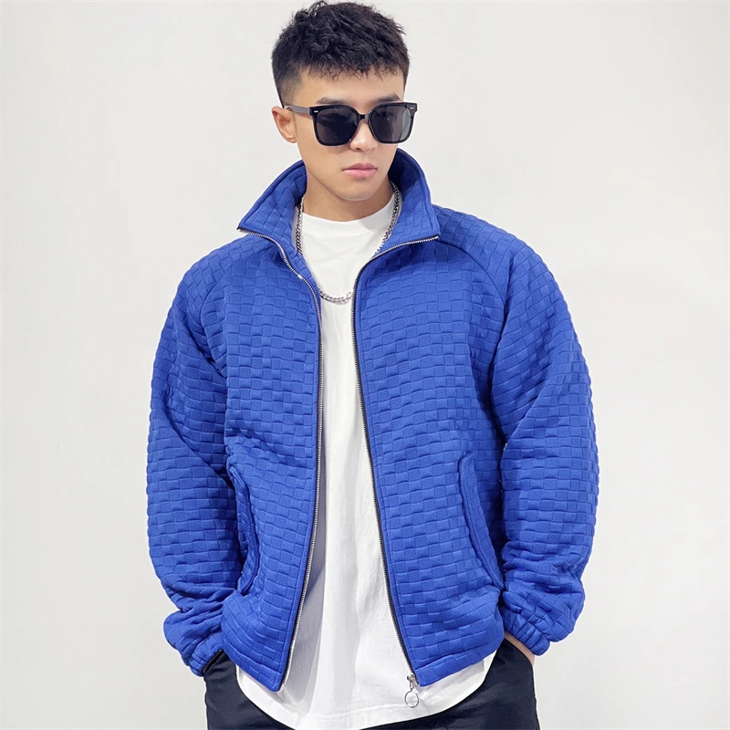 

Men's Ropa Hombre Waffle Pocket Jackets Casual Fashion Warm Zipper Coat Erkek Mont Men's Clothing Outdoor Sports Tactical Jacket