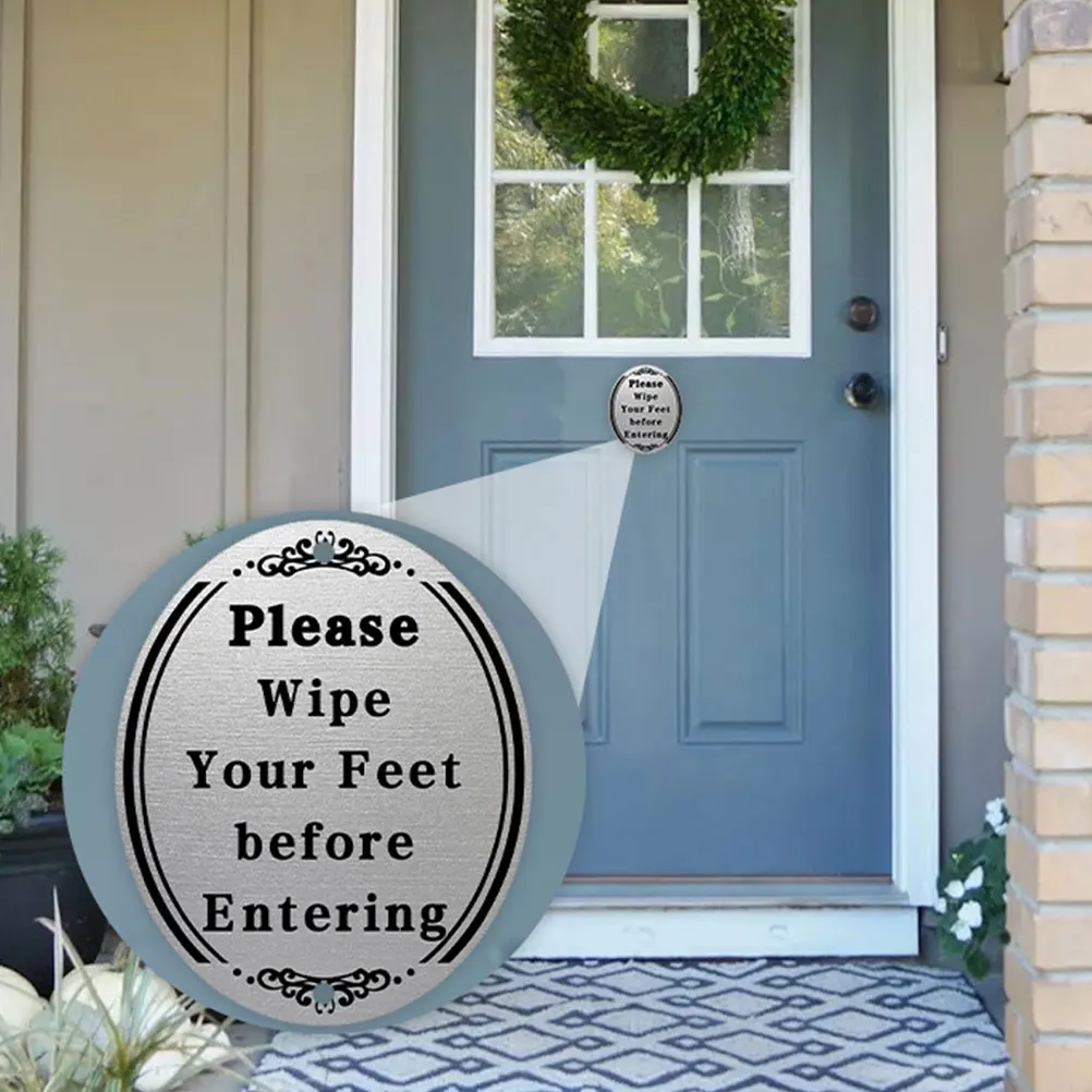 

2pcs Waterproof Oil-Resistant Sticker Self-Adhesive Bathroom Wall Decal Home Office Floor Door Sign Interior Stickers Decor