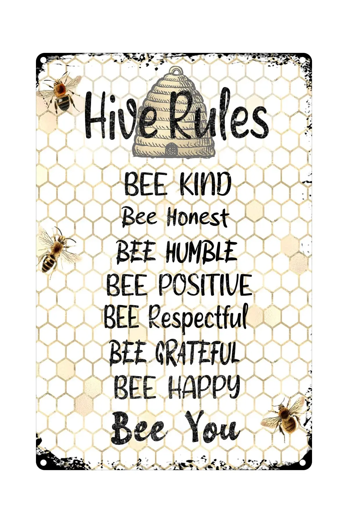 Be Kind Honey Bee Decor Bumble Bee Decor Be Kind Sign Bee Decor Honey Bee Decor Classroom Funny Art Metal Tin Signs 8X12 In sign