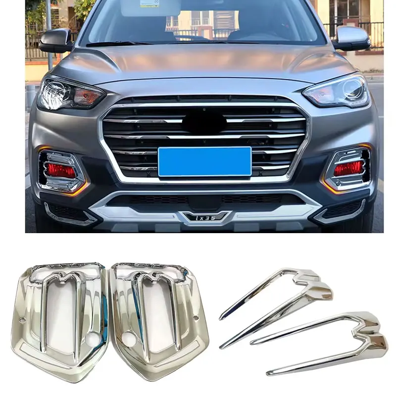 

For Hyundai IX35 2018 Car Front Fog Light Cover Rear Fog Lamp Frame Hood Foglight Lamp Frame Cover Trim