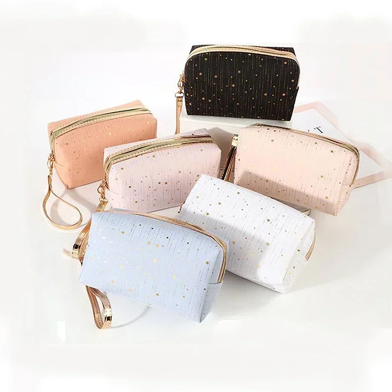 Napkin Cosmetic Bag Women Make Up Bag Bling Stars Pouch Wash Toiletry Bag Travel Ladies Makeup Bags Tampon Holder Organizer Bags