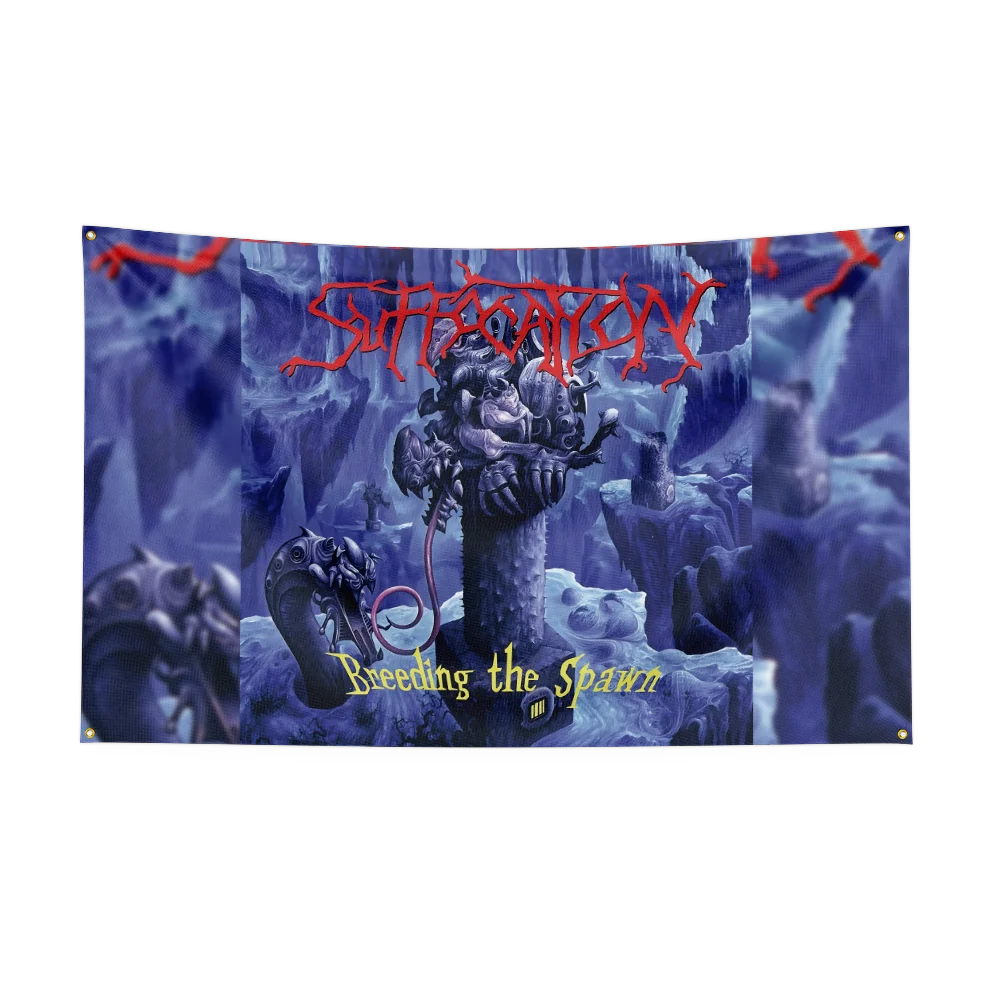 3x5 Ft Heavy Rock Band-S-suffocations Flag Polyester Digital Printing Banner for Bedroom Wall Art Out Door Tapestry Decoration