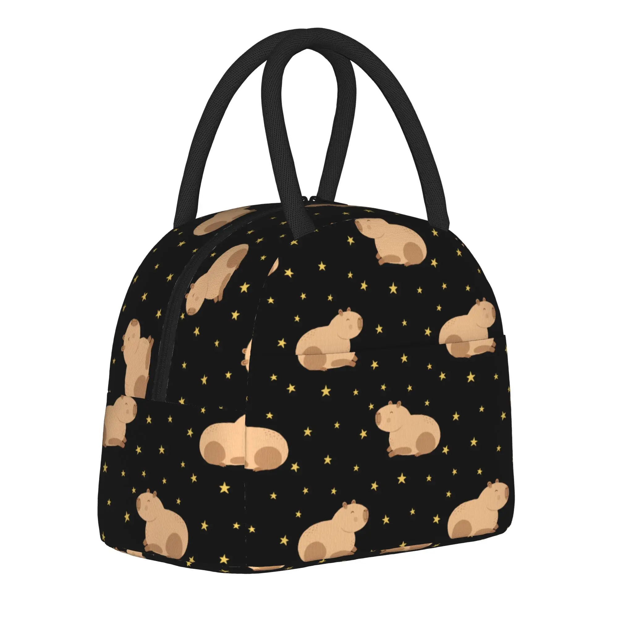 Cute Capybara Cartoon  Insulated Lunch Bags Cooler Bag Meal Container  Portable Tote Lunch Box Bento Pouch Beach  Picnic