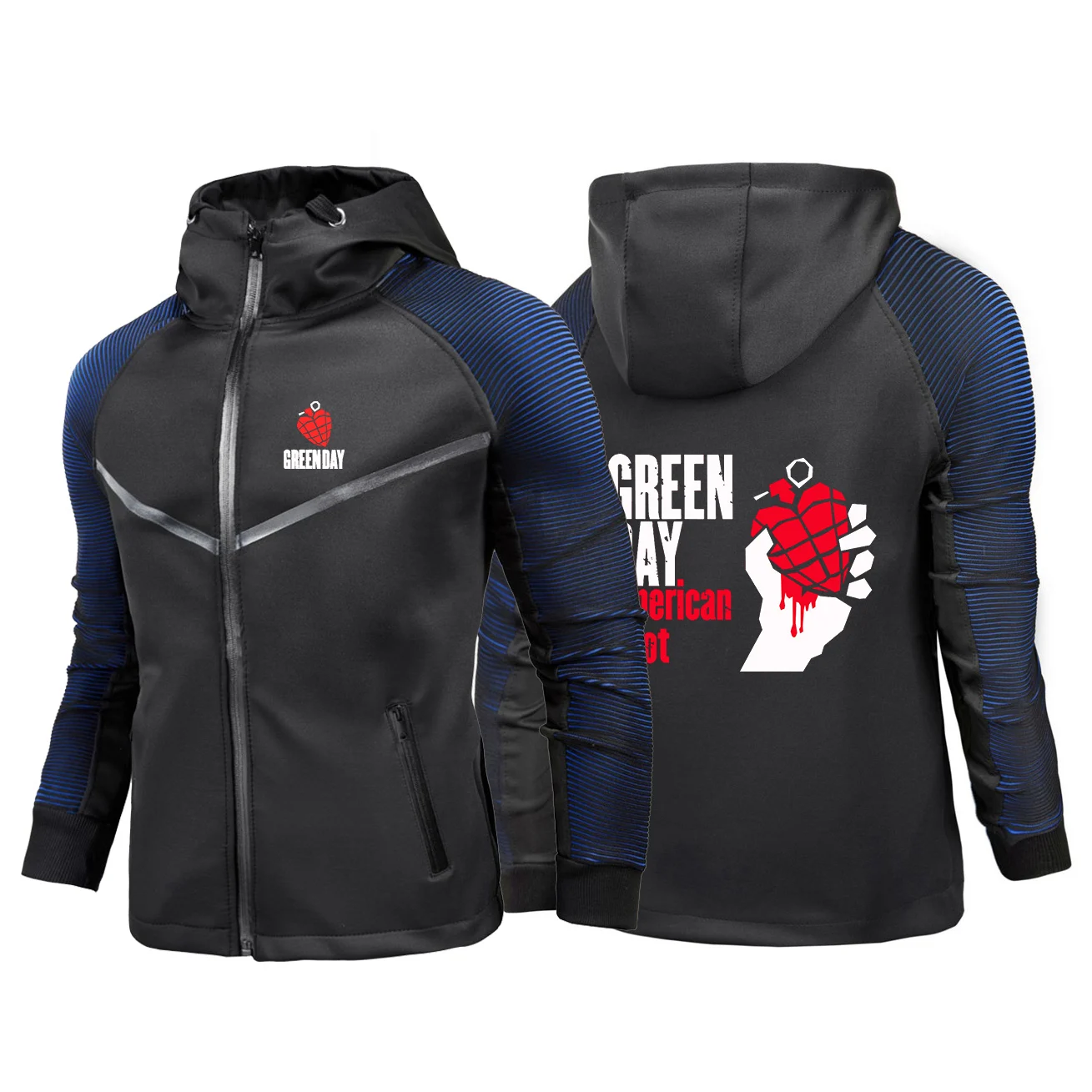 

Куртка Green Day 'American Idiot' с принтом логотипа на обложке альбома, креативный графический дизайн, мужская весенне-осенняя гоночная куртка 2026 года