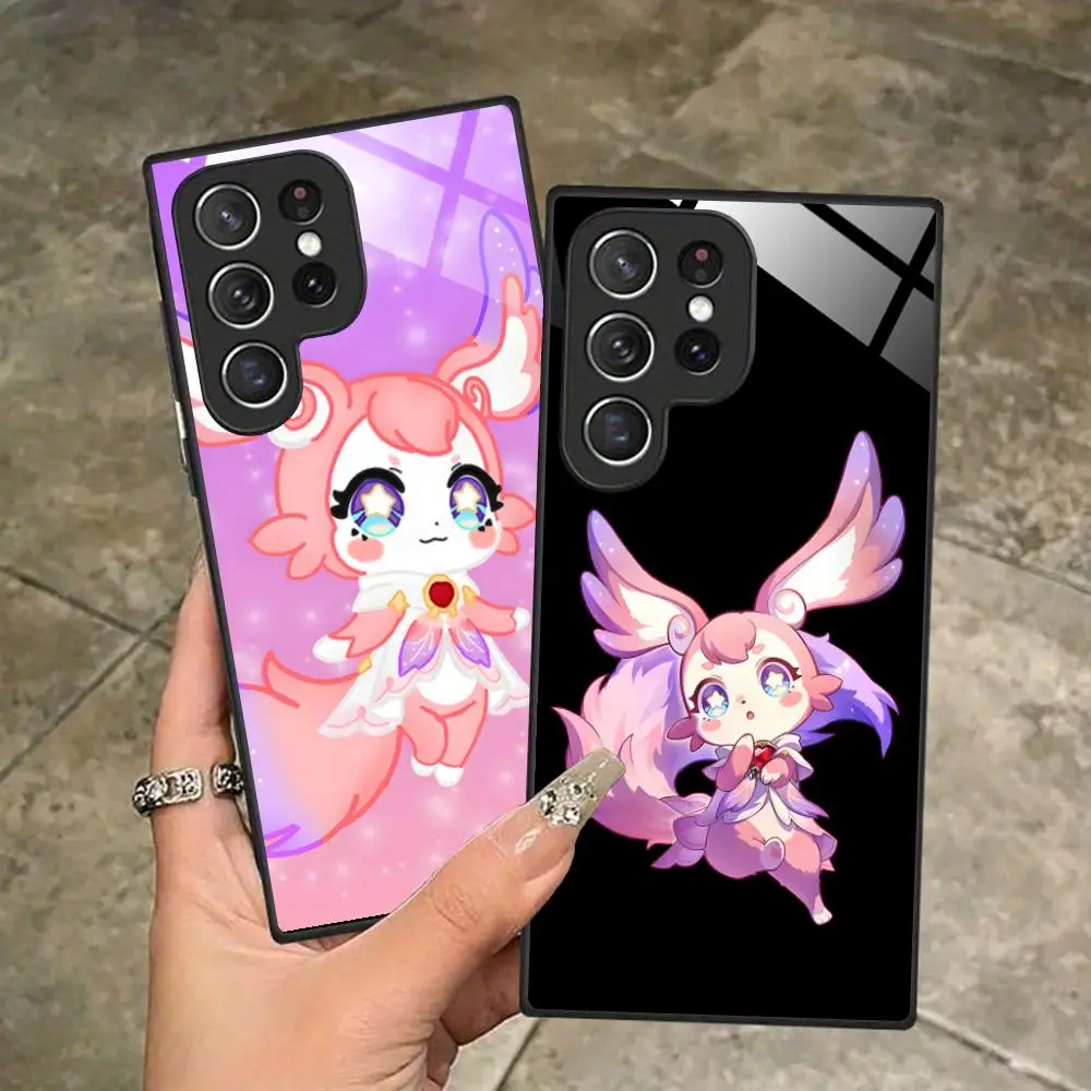 HSR Mem Glass Mobile Phone Case for Samsung Galaxy S26 S25 S24 S23 S22 S21 S20 Note20 Plus FE Ultra Colorful Cover