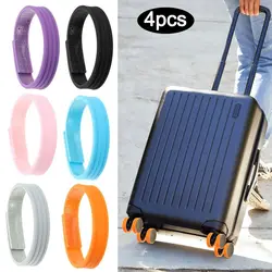 Croppable Luggage Wheels Protector Stickers Luggage Suitcase Wheels Cover Reduce Noise Wheels Sleeve Accessories