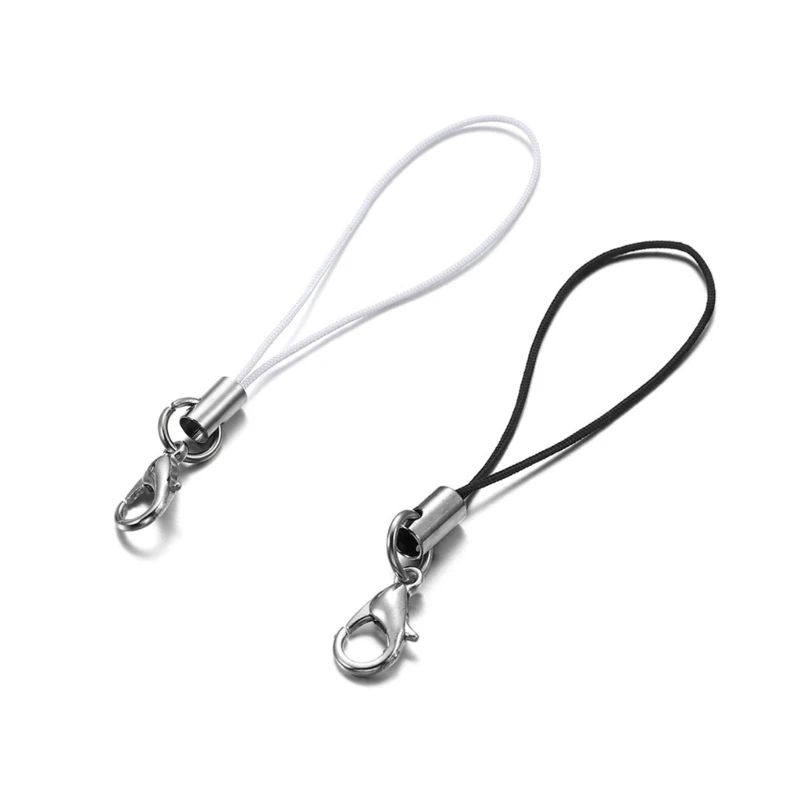 2 Pieces Wrist Lanyard Carabiner DIY Phone Lanyard Perfect Phone Accessories Phone Chain for USB Drives Jewelry Crafts