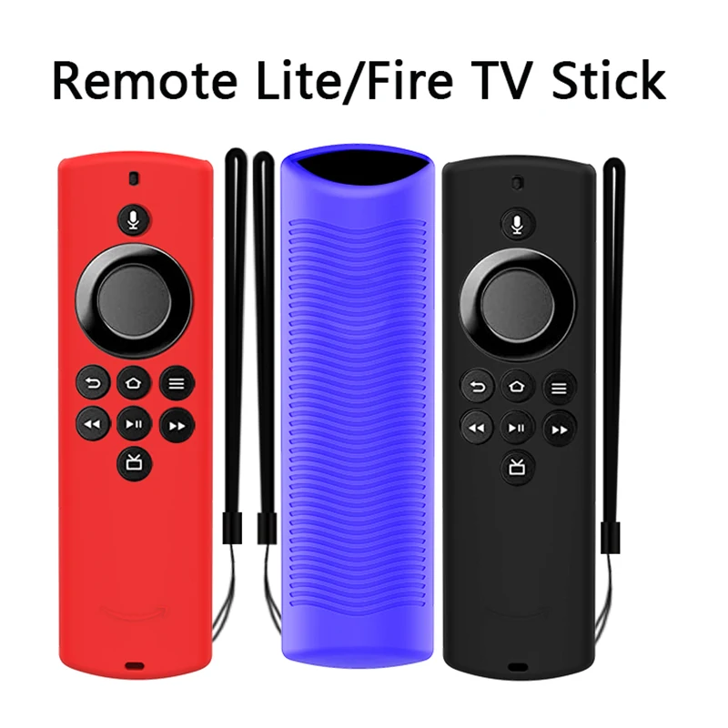 เคสป้องกันรีโมทคอนโทรลสำหรับ Alexa Fire TV Stick Lite แบบพกพาได้ฝุ่นปกป้องผิวซิลิโคนสำหรับรีโมท